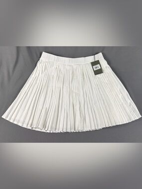 G/FORE Womens Golf Skort Pleated Large Snow White Nylon Spandex NWT MSRP $145